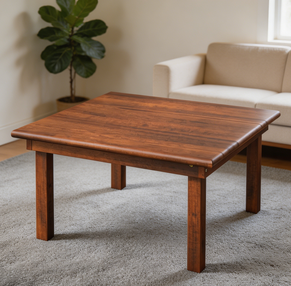 Natural Folding Poplar Square Coffee Table