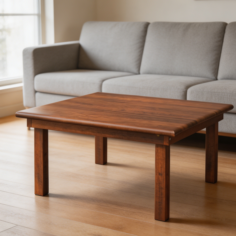 Natural Folding Poplar Square Coffee Table